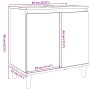 Mueble de lavabo madera contrachapada gris hormigón 58x33x60cm