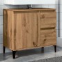 Armario lavabo baño madera ingeniería roble artisan 65x33x60 cm