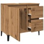 Armario lavabo baño madera ingeniería roble artisan 65x33x60 cm