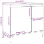 Armario lavabo baño madera ingeniería roble artisan 65x33x60 cm