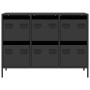 Aparador de acero laminado en frío negro 101,5x39x73,5 cm