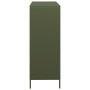Aparador acero verde oliva 101,5x39x103,5 cm