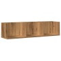 Estante de pared CD madera ingeniería roble artisan 75x18x18 cm