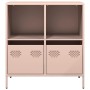 Aparador de acero laminado en frío rosa 68x39x73,5 cm