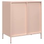 Aparador de acero laminado en frío rosa 68x39x73,5 cm