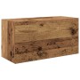 Mueble de pared baño madera ingeniería envejecida 60x25x30 cm