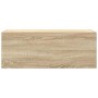 Mueble de pared baño madera ingeniería roble Sonoma 80x25x30 cm