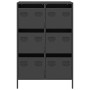 Aparador acero negro 68x39x101,5 cm