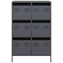 Aparador acero gris antracita 68x39x101,5 cm