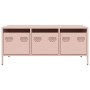 Mesa de centro acero laminado en frío rosa 101,5x50x43,5 cm