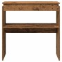 Mesa consola madera de ingeniería envejecida 80x30x80 cm