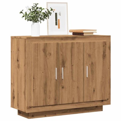 Aparador de madera de ingeniería roble artisan 92x35x75 cm
