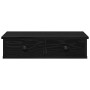 Estante de pared con cajones de madera contrachapada negro