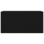 Mueble de pared de baño madera ingeniería negro 80x25x40 cm