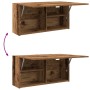 Mueble de pared baño madera ingeniería envejecida 80x25x40 cm