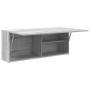 Armario de pared baño madera ingeniería gris sonoma 100x25x40cm