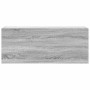Armario de pared baño madera ingeniería gris sonoma 100x25x40cm