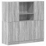 Set de muebles de cocina 3 pzas madera ingeniería gris sonoma