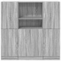 Set de muebles de cocina 3 pzas madera ingeniería gris sonoma
