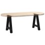 Patas de mesa de centro forma A 2uds acero negro 50x(42-43) cm
