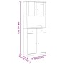 Aparador alto ALTA madera maciza de pino blanco 77x35x188 cm