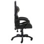 Silla gaming de cuero sintético negro y camuflaje
