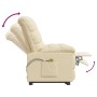 Sillón de masaje eléctrico tela color crema