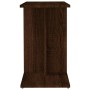 Mesa auxiliar de madera contrachapada marrón roble 50x30x50 cm