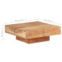 Mesa de centro de madera maciza de acacia 80x80x28 cm