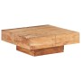 Mesa de centro de madera maciza de acacia 80x80x28 cm