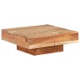 Mesa de centro de madera maciza de acacia 80x80x28 cm