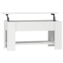 Mesa de centro madera de ingeniería blanco 101x49x52 cm