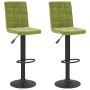 Taburetes de cocina 2 uds terciopelo verde claro
