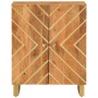 Mueble auxiliar madera maciza mango marrón/negro 60x33,5x75 cm