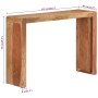Mesa consola madera maciza de acacia 110x30x76 cm