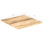 Superficie de mesa madera maciza de mango 25-27 mm 60x60 cm