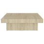 Mesa de centro madera contrachapada roble Sonoma 90x90x28 cm