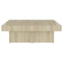 Mesa de centro madera contrachapada roble Sonoma 90x90x28 cm