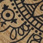 Alfombra de yute tejida a mano estampado azul oscuro 150 cm