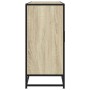 Aparador madera de ingeniería roble Sonoma 134x35x76 cm