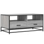 Mesa de centro madera ingeniería metal gris Sonoma 100x50x45cm