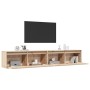 Armario de pared 2 uds madera maciza de pino 100x30x35cm