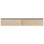 Armario de pared 2 uds madera maciza de pino 100x30x35cm