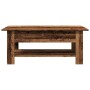 Mesa de centro madera ingeniería madera envejecida 102x55x42 cm