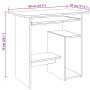 Escritorio madera de ingeniería madera envejecida 80x45x74 cm