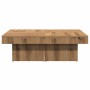 Mesa de centro madera de ingeniería roble artisan 90x90x28 cm