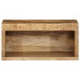 Mueble de TV de pared madera maciza de mango rugosa 40x30x19 cm