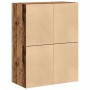 Armarios con 2 cajones 2 uds madera vieja 60x31x40 cm