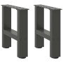 Patas para mesa de centro de acero antracita 2 uds 30×30 cm