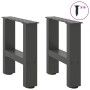 Patas para mesa de centro de acero antracita 2 uds 30×30 cm
